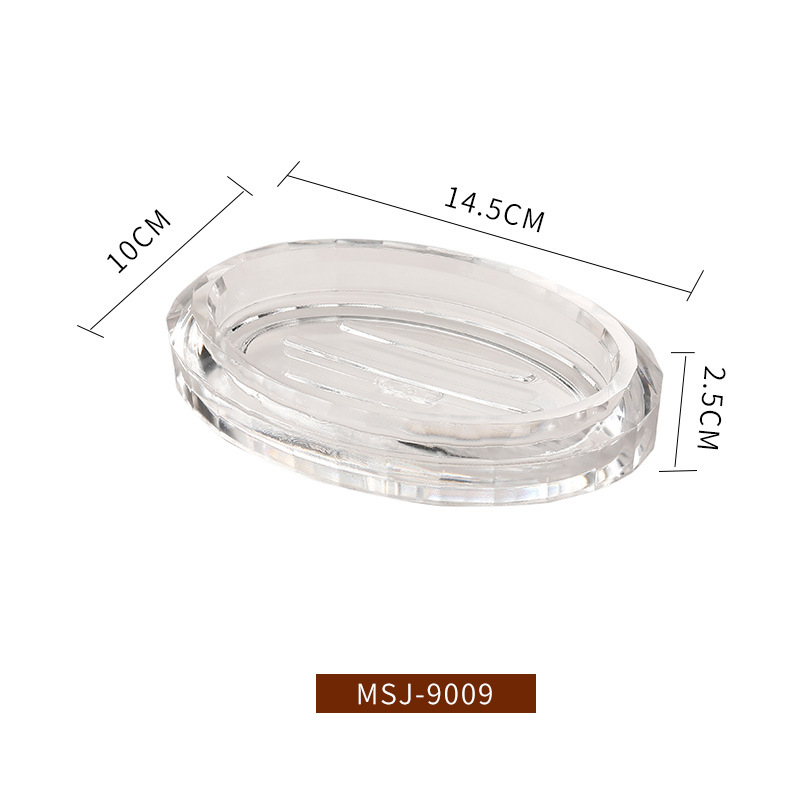 Cutie transparentă de săpun din acril pentru baie și raft de depozitare – compactă, elegantă, pentru uz casnic sau hotelier