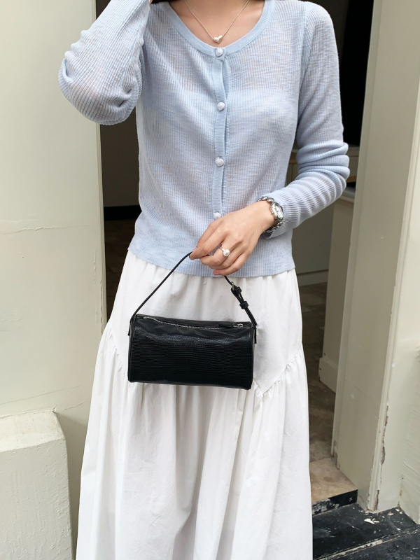 Torba za olovke od prve sloje kože s uzorkom guštera, ženska mini crossbody torba, 2026 nova verzija
