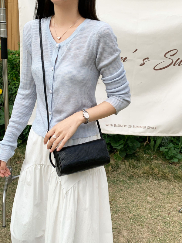 Torba za olovke od prve sloje kože s uzorkom guštera, ženska mini crossbody torba, 2026 nova verzija