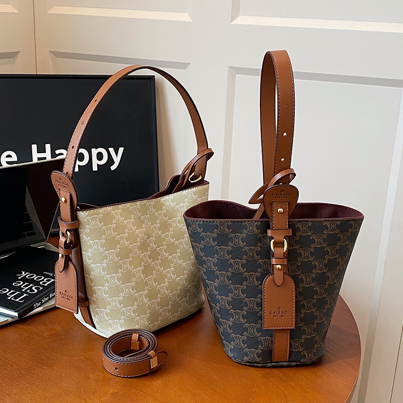2026 Nova tiskana torbica majka-kćerka, svestrana bucket torbica za žene, retro svakodnevna torba preko ramena ili crossbody