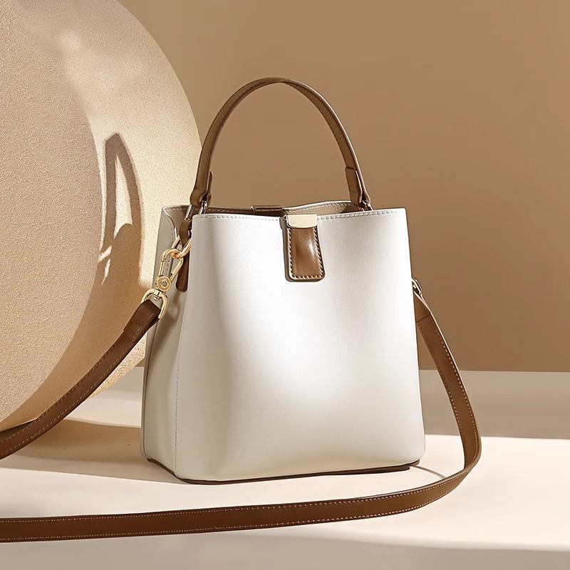 Ženska torba tip košara s gornjom ručkom i naramenicom, 2025 novi stil, PU koža, srednja veličina