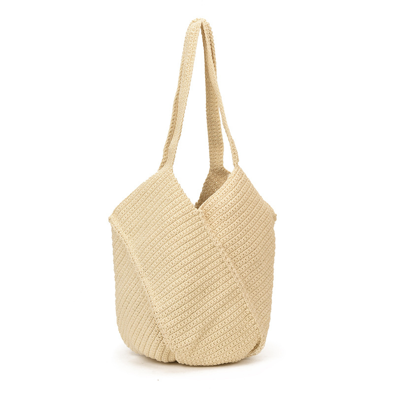 Nova pletena torba za ramena i za ruku, etničkog stila, crossbody torba od pletene trave, velika kapaciteta za plažu