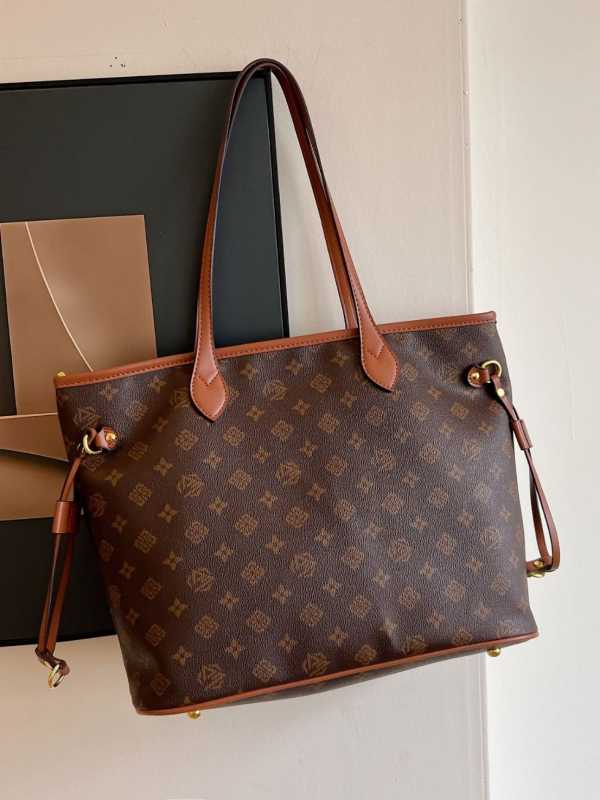 ML Monlisa vintage tote torba, urbani minimalistički stil, ženska PVC torba, velika, oblik kanta, jesenska 2024 kolekcija