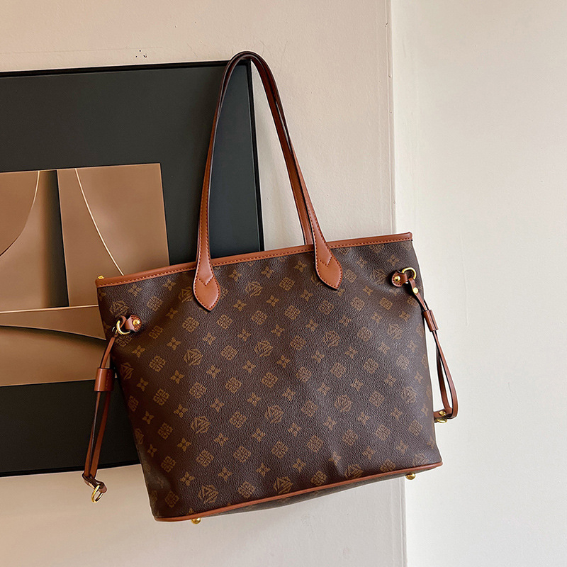 ML Monlisa vintage tote torba, urbani minimalistički stil, ženska PVC torba, velika, oblik kanta, jesenska 2024 kolekcija