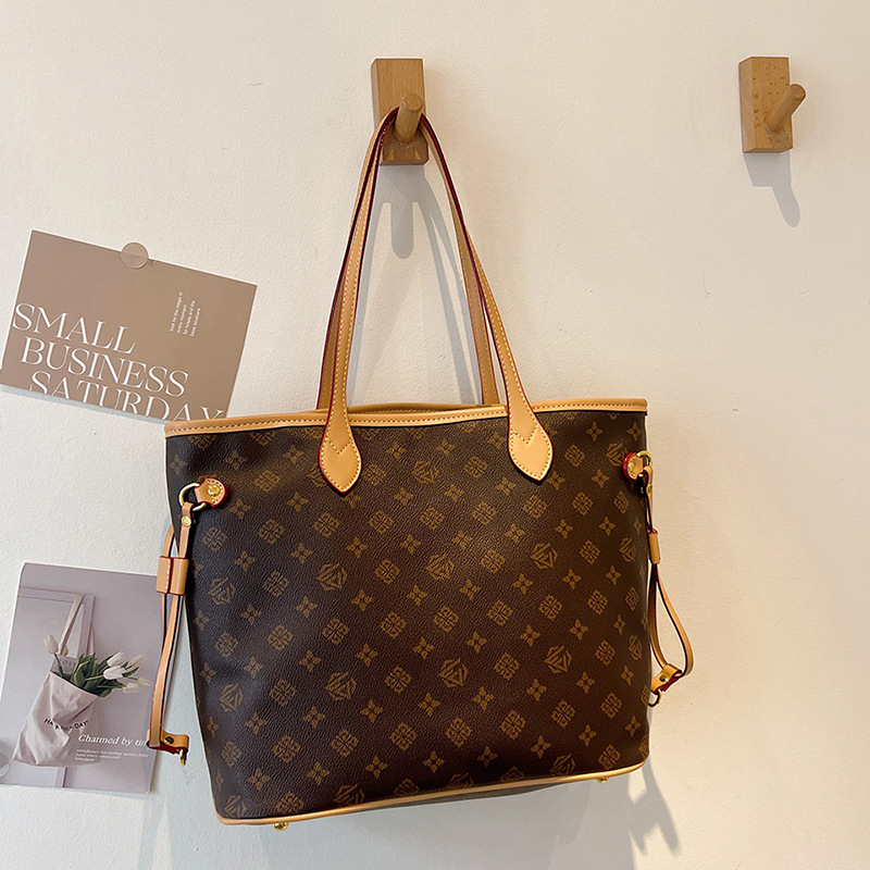 ML Monlisa vintage tote torba, urbani minimalistički stil, ženska PVC torba, velika, oblik kanta, jesenska 2024 kolekcija