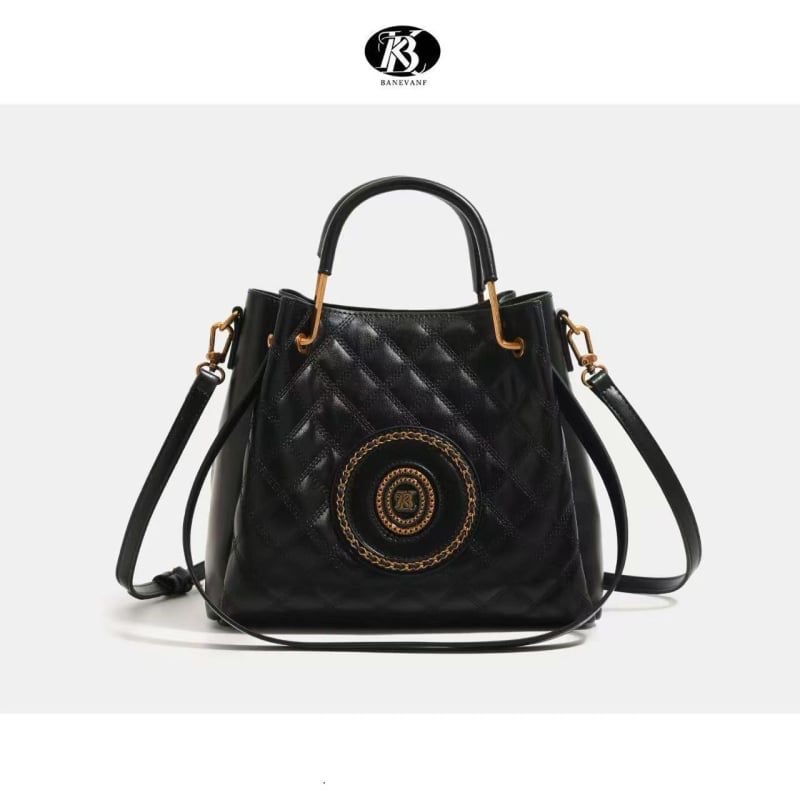 Ženska torbica od prave kože s luksuznim dojmom, quiltirana tote torba s lancem, velika kapaciteta, 2026. model, retro crossbody torba