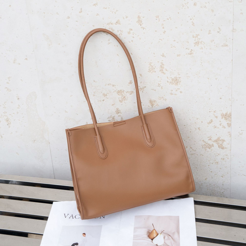 Torba za ramena od teleće kože prvog sloja, ženski stil, elegantna zrelost, velika zapremina, mekana tote torba