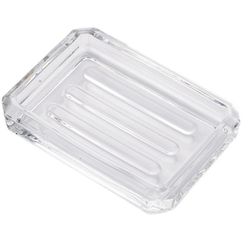 Vas transparent din sticlă pentru săpun, destinat băii, tavă decorativă multifuncțională pentru spălarea feței și a corpului