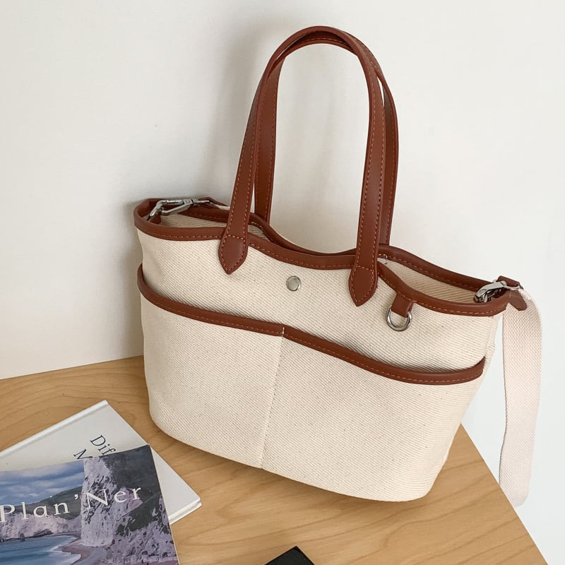 Platnena tote torba za žene, korejskog stila, velika kapaciteta, nošenje u ruci, preko ramena ili crossbody