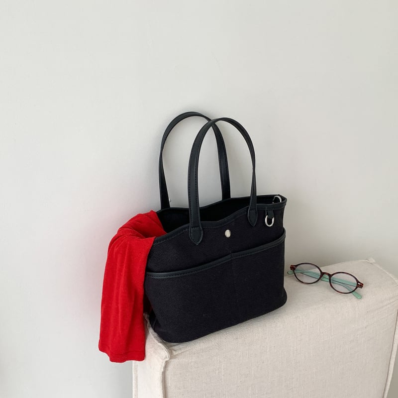 Platnena tote torba za žene, korejskog stila, velika kapaciteta, nošenje u ruci, preko ramena ili crossbody