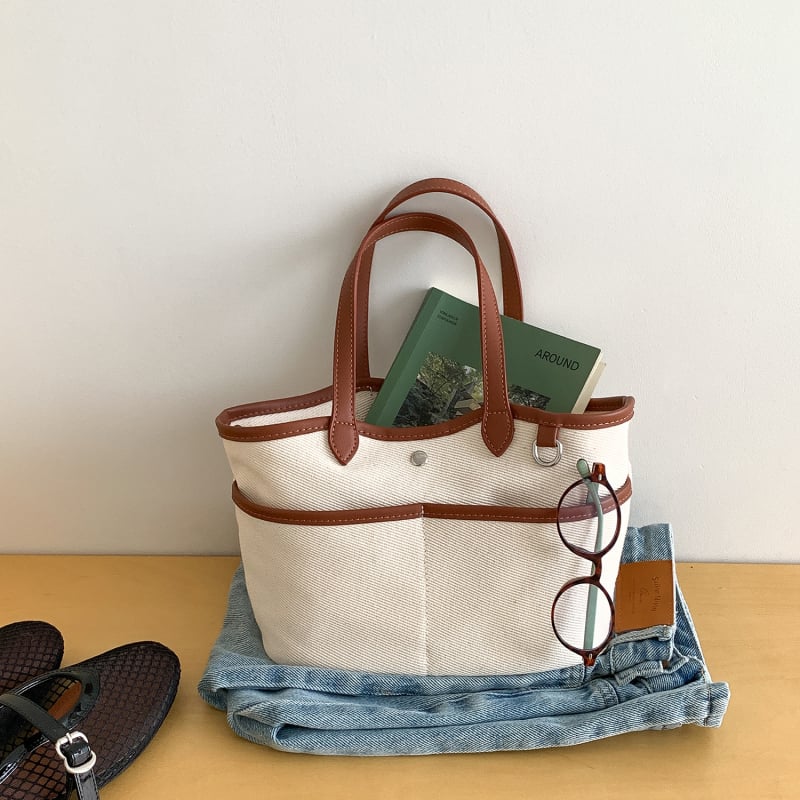 Platnena tote torba za žene, korejskog stila, velika kapaciteta, nošenje u ruci, preko ramena ili crossbody