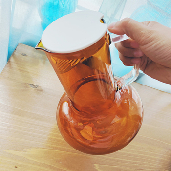 Fierbător de apă pentru apă rece, inspirație Nordic, sticlă borosilicat, rezistentă la temperaturi, sferic, capacitate mare