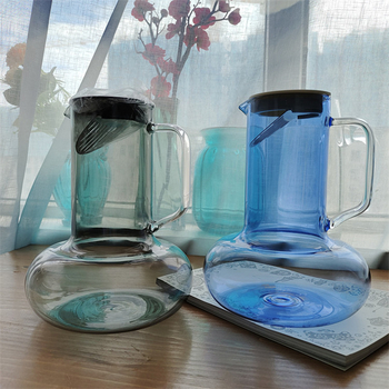 Fierbător de apă pentru apă rece, inspirație Nordic, sticlă borosilicat, rezistentă la temperaturi, sferic, capacitate mare