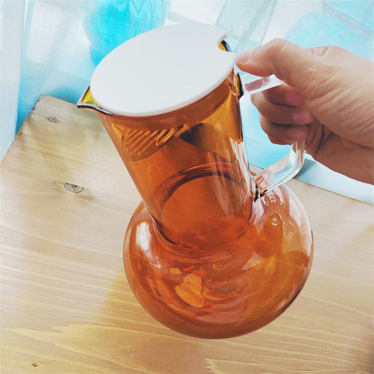 Fierbător de apă pentru apă rece, inspirație Nordic, sticlă borosilicat, rezistentă la temperaturi, sferic, capacitate mare