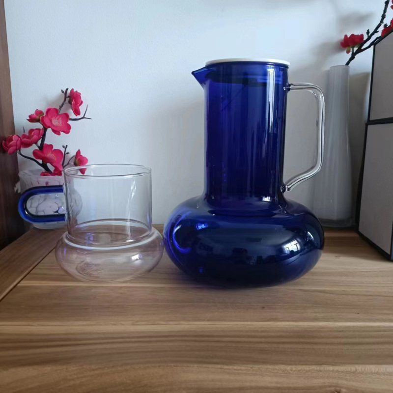 Fierbător de apă pentru apă rece, inspirație Nordic, sticlă borosilicat, rezistentă la temperaturi, sferic, capacitate mare