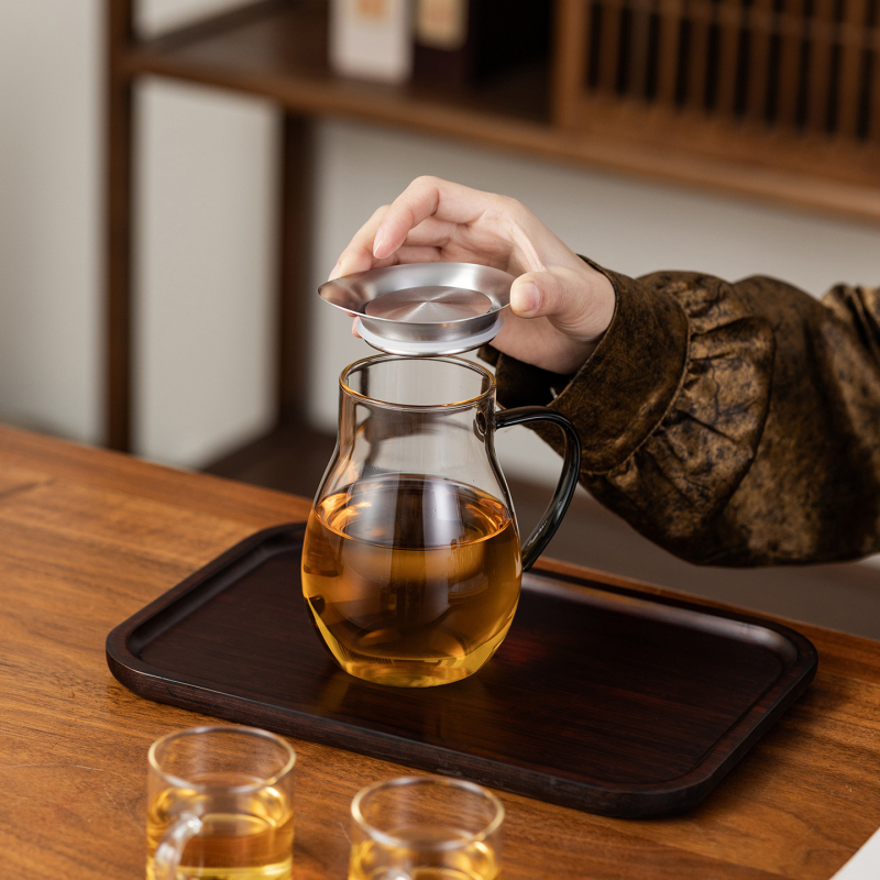 Cană de sticlă pentru apă rece, în stilul Universității din Beijing, capacitate mare, sticlă borosilicată rezistentă la căldură, cană pentru ceai