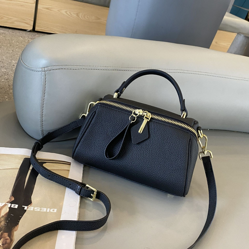 Ženska torba od prave kože, elegantan stil, 2025 novi model retro, jednostavan i klasičan Boston torba za nošenje preko ramena