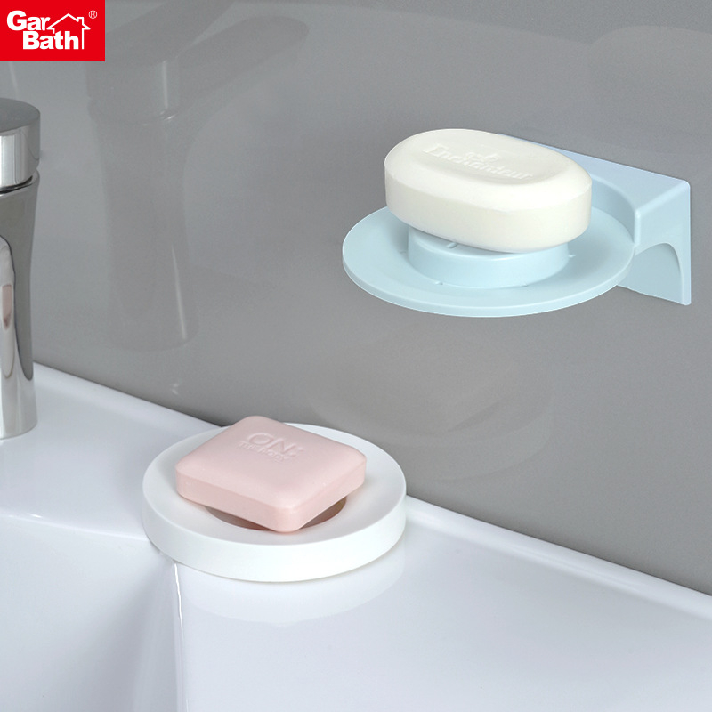 Raft dublu pentru săpun în baie cu drenaj, recipient rotund pentru săpun, design simplu pentru chiuvetă