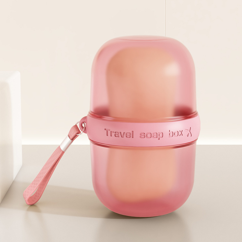 Cutie de săpun de călătorie, recipient mic cu capac etanș, drenaj, design premium ușor luxos, PP material