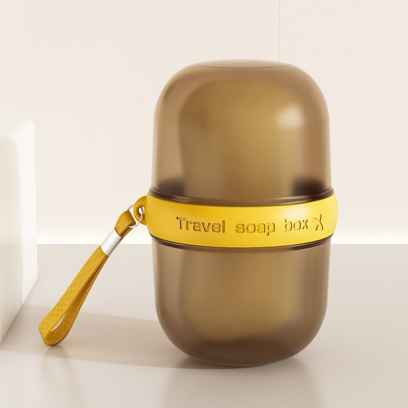 Cutie de săpun de călătorie, recipient mic cu capac etanș, drenaj, design premium ușor luxos, PP material