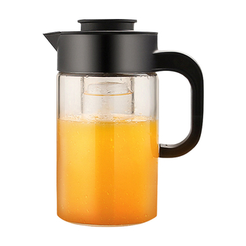Cană de apă rece pentru infuzie de fructe, sticlă borosilicată, rezistentă la temperaturi înalte, capacitate mare