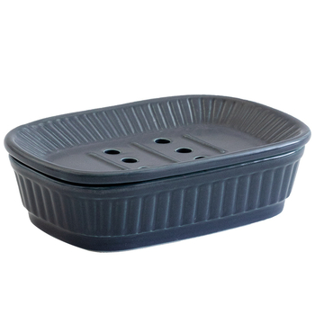 Cutie pentru săpun ceramică, stil nordic minimalist, cu două niveluri și tavă de drenaj