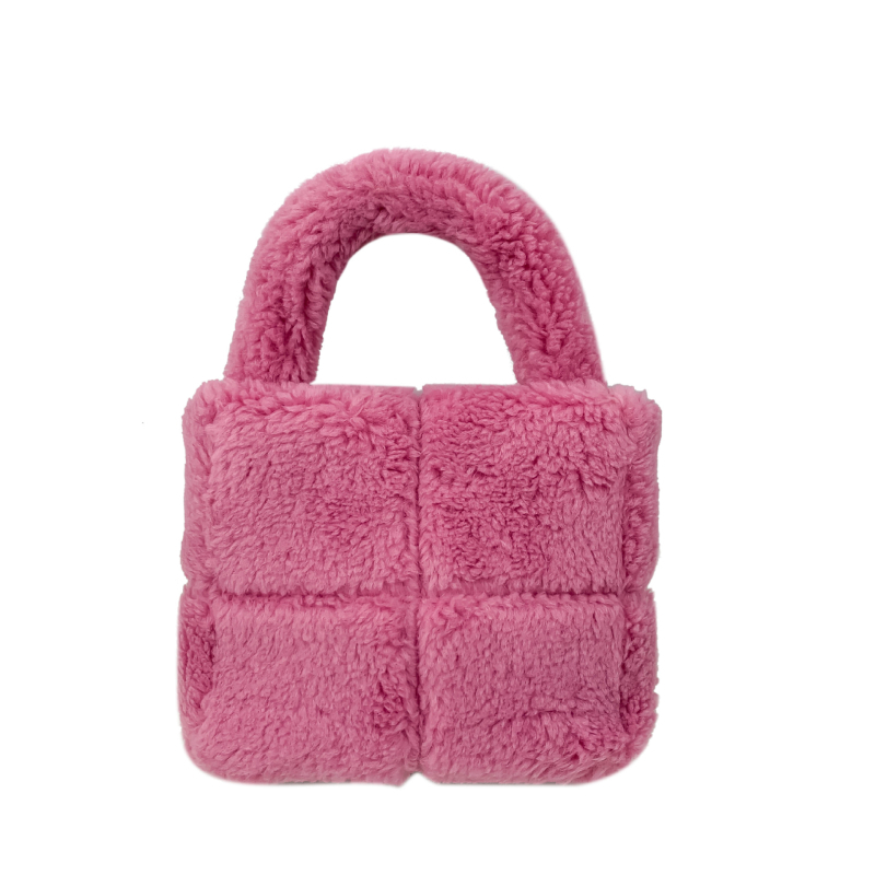 Ženska pliš torbica bucket bag, 2024 jesen-zima, moderna i mekana