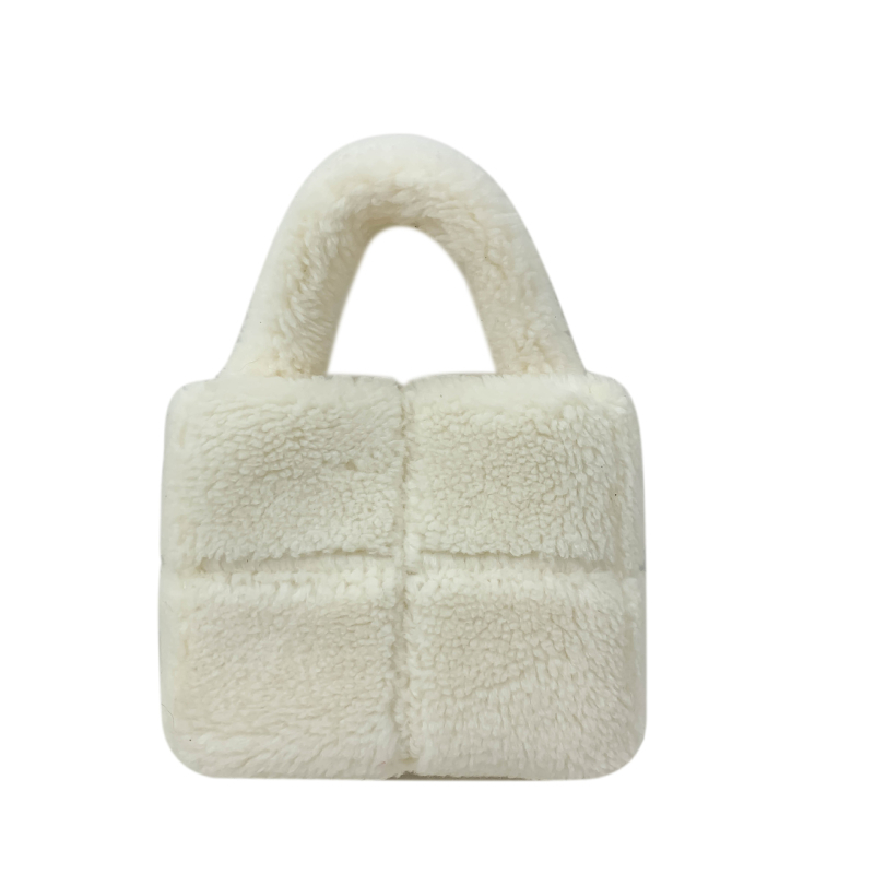 Ženska pliš torbica bucket bag, 2024 jesen-zima, moderna i mekana