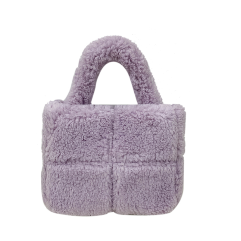 Ženska pliš torbica bucket bag, 2024 jesen-zima, moderna i mekana