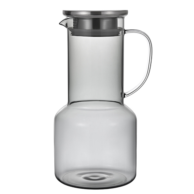 Carafă din sticlă pentru apă rece, uz casnic, rezistentă la temperaturi înalte, multifuncțională, capacitate mare, culoare naturală, personalizare cu logo