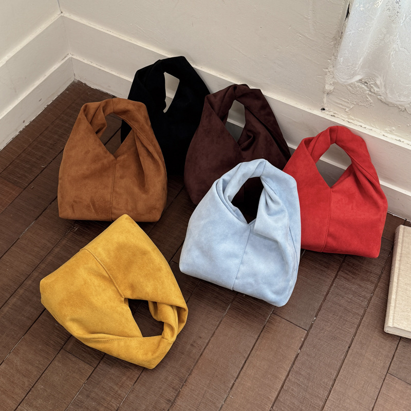 Ženska torbica od velūra za rame, korejskog stila, minimalistička retro elegancija, visokokvalitetna moda, svestrana za svakodnevnu uporabu