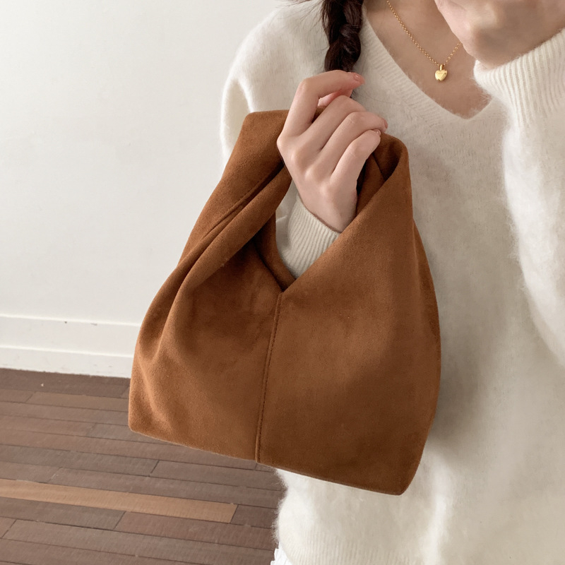 Ženska torbica od velūra za rame, korejskog stila, minimalistička retro elegancija, visokokvalitetna moda, svestrana za svakodnevnu uporabu