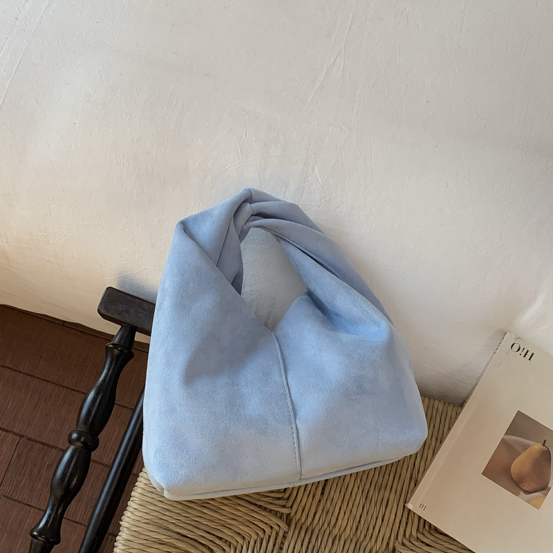 Ženska torbica od velūra za rame, korejskog stila, minimalistička retro elegancija, visokokvalitetna moda, svestrana za svakodnevnu uporabu