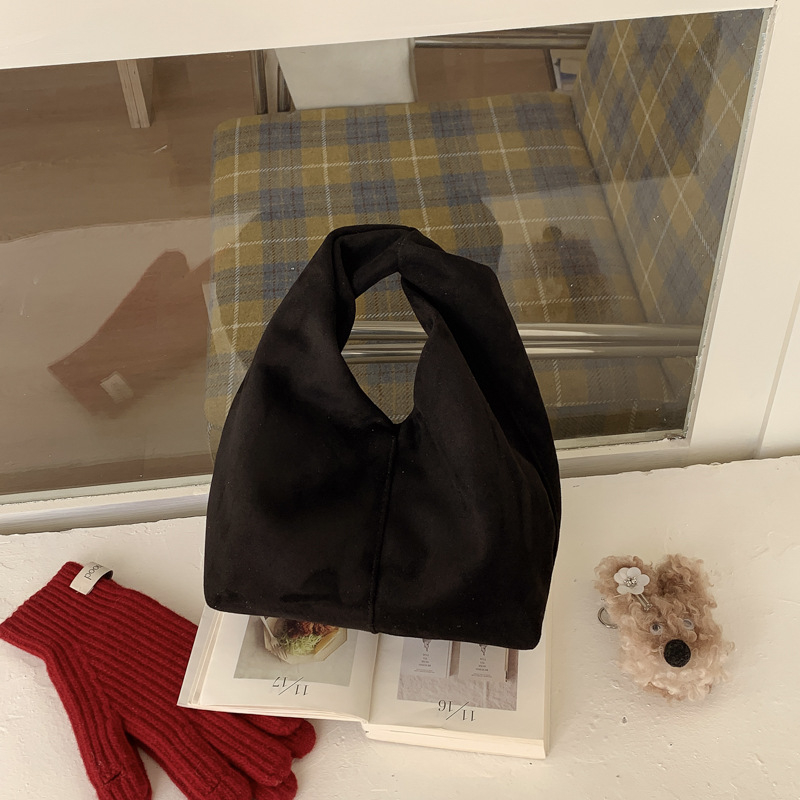 Ženska torbica od velūra za rame, korejskog stila, minimalistička retro elegancija, visokokvalitetna moda, svestrana za svakodnevnu uporabu