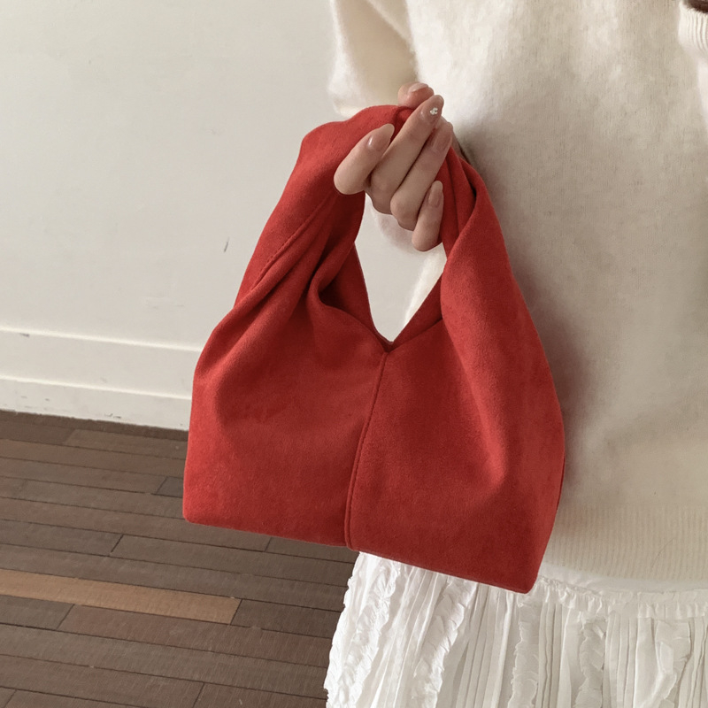 Ženska torbica od velūra za rame, korejskog stila, minimalistička retro elegancija, visokokvalitetna moda, svestrana za svakodnevnu uporabu