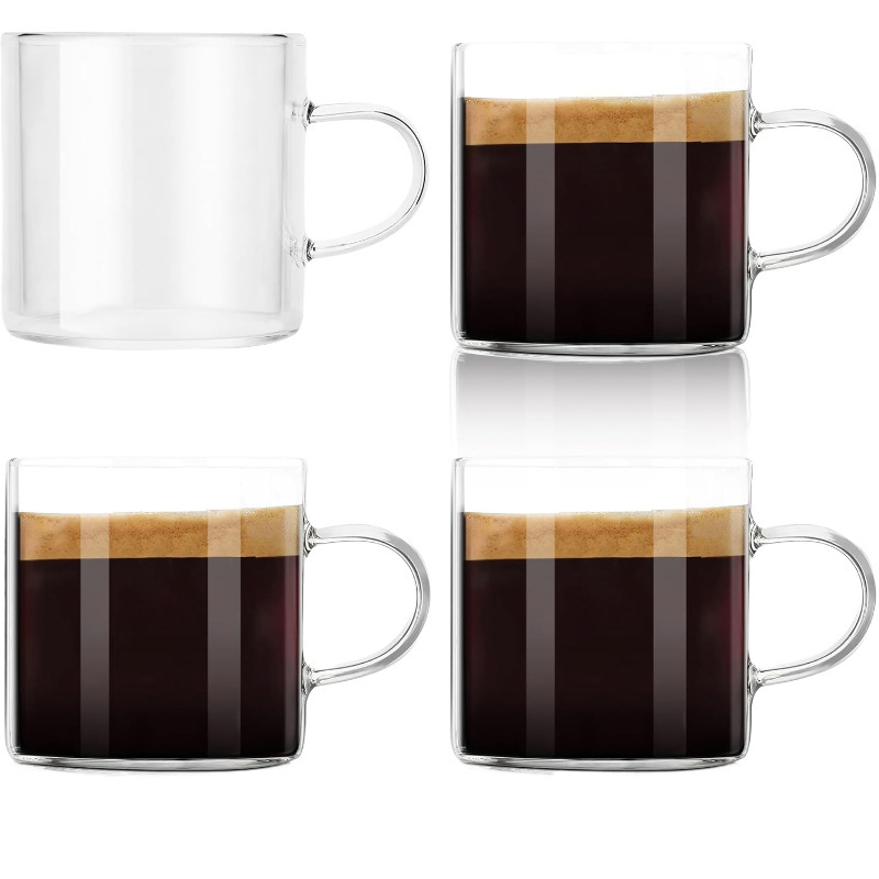 Carafă pătrată din sticlă borosilicat, cu capac și mâner, 2 litri, pentru băuturi calde și reci, ceai cu gheață și cafea