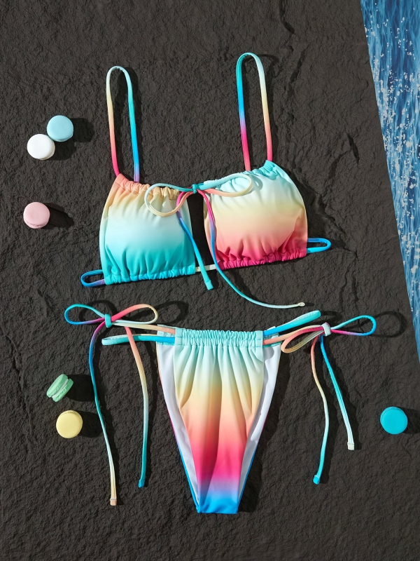 2025 ženski trodijelni kupaći kostim, seksi proziran detalji, spa stil i odmor na plaži