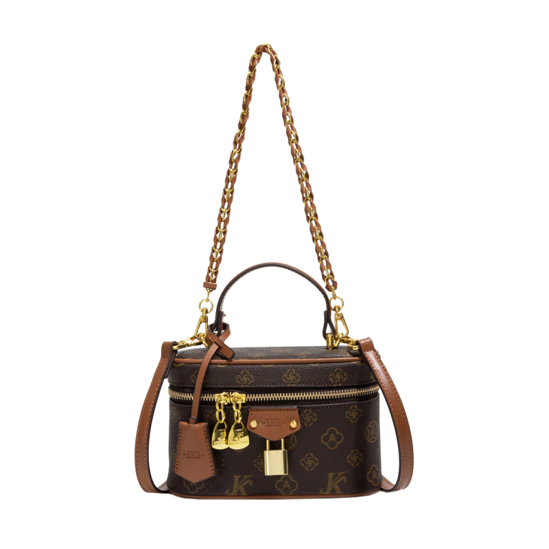 Monica Qiqi modna tiskana kvadratna torba za rame i crossbody, retro zapadnjački stil, ženska kozmetička torba