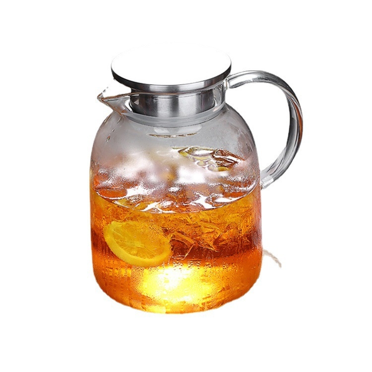 Cană din borosilicat cu capacitate mare, pentru apă rece și fierbinte, suc, încălzibilă, design modern minimalist cu inel auriu