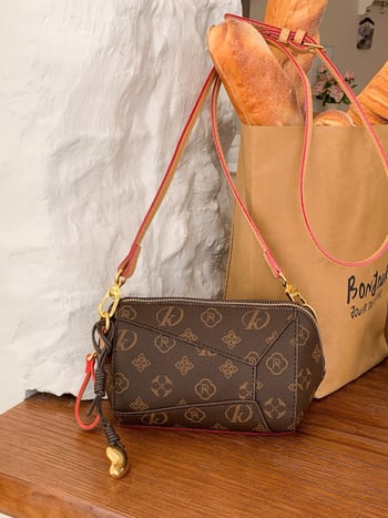 Ženska crossbody torba s printom, mala kvadratna torba, PU koža, model 6122, proljeće 2026