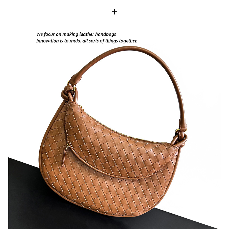 Ženska torba u obliku polumjeseca, crossbody, 2023 novi model, mekana prirodna koža, torba za rame