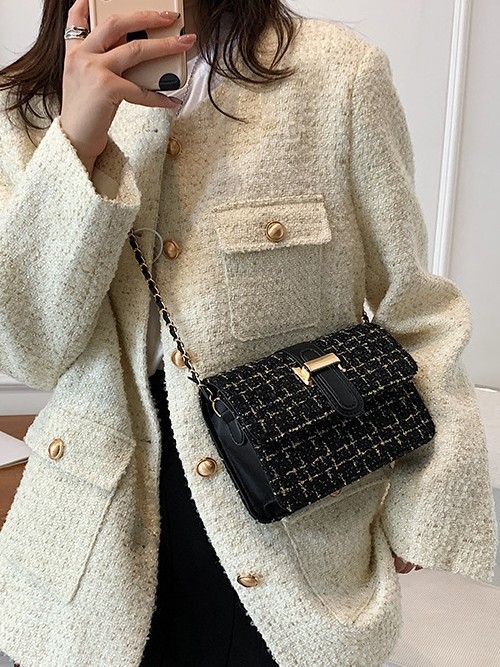 Ljetna teksturirana ženska torba, 2026 modni trend, jednostavna torba za rame ili crossbody, vunena mala kvadratna torba