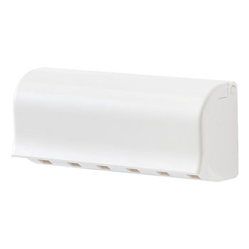 Raft japonez de perete pentru pastă de dinți, montat pe perete, cu clip de prindere pentru pastă de dinți și cleanser facial, baie