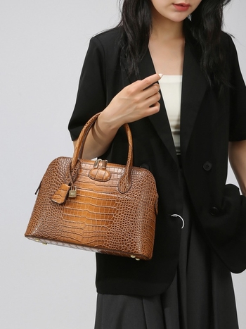 Ženska torbica od PU kože s krokodilskim uzorkom, velika kapaciteta, ramena ili crossbody torba, oblik školjke, zatvarač, džep za telefon
