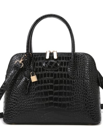 Ženska torbica od PU kože s krokodilskim uzorkom, velika kapaciteta, ramena ili crossbody torba, oblik školjke, zatvarač, džep za telefon