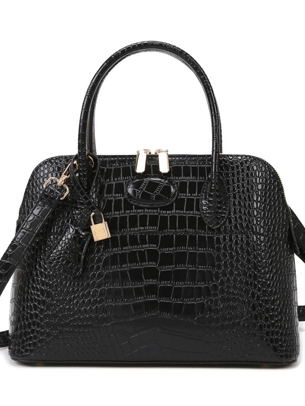 Ženska torbica od PU kože s krokodilskim uzorkom, velika kapaciteta, ramena ili crossbody torba, oblik školjke, zatvarač, džep za telefon