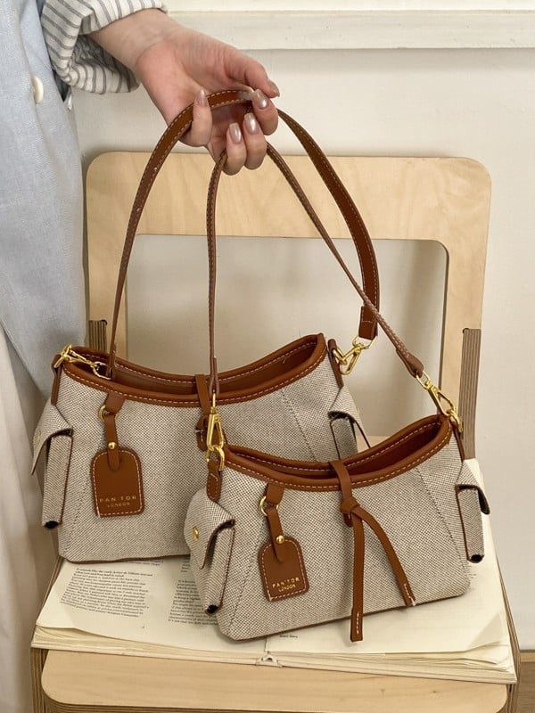 Ženska vintage torbica na ramenu od velura, novi model 2026, jednostavan dizajn, crossbody za svakodnevnu upotrebu