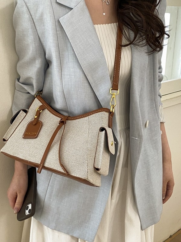 Ženska vintage torbica na ramenu od velura, novi model 2026, jednostavan dizajn, crossbody za svakodnevnu upotrebu