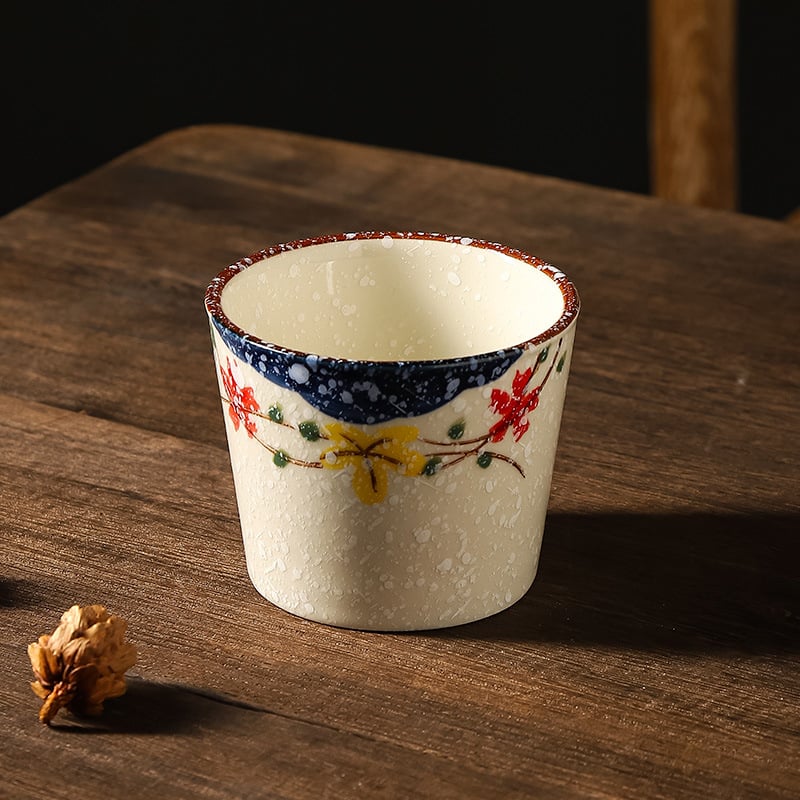 Ceașcă mică de ceai din ceramică cu capac și farfuriu, ceai Kung Fu, stil chinezesc, lux ușor retro