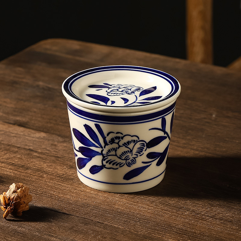 Ceașcă mică de ceai din ceramică cu capac și farfuriu, ceai Kung Fu, stil chinezesc, lux ușor retro